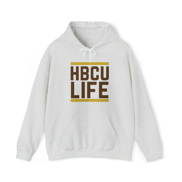 Classic HBCU LIFE Brown & Gold School Colors Rep Harris-Stowe State University Unisex Hooded Sweatshirt