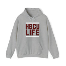 Load image into Gallery viewer, Classic HBCU LIFE Maroon &amp; White School Colors Rep Moorehouse, Coahoma Community College, Hinds Community College at Utica, Meharry Medical College, Morehouse School of Medicine, Alabama A&amp;M University &amp; Shaw University Unisex Hooded Sweatshirt
