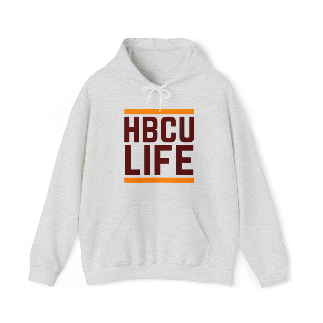 Classic HBCU LIFE Maroon & Orange School Colors Rep Claflin University Unisex Hooded Sweatshirt