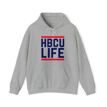 Load image into Gallery viewer, Classic HBCU LIFE Navy Blue &amp; Red School Colors Rep Howard University Unisex Hooded Sweatshirt
