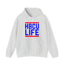 Load image into Gallery viewer, Classic HBCU LIFE Blue &amp; Red School Colors Rep H. Trenholm State Technical College, Tougaloo College &amp; Lane College Unisex Hooded Sweatshirt
