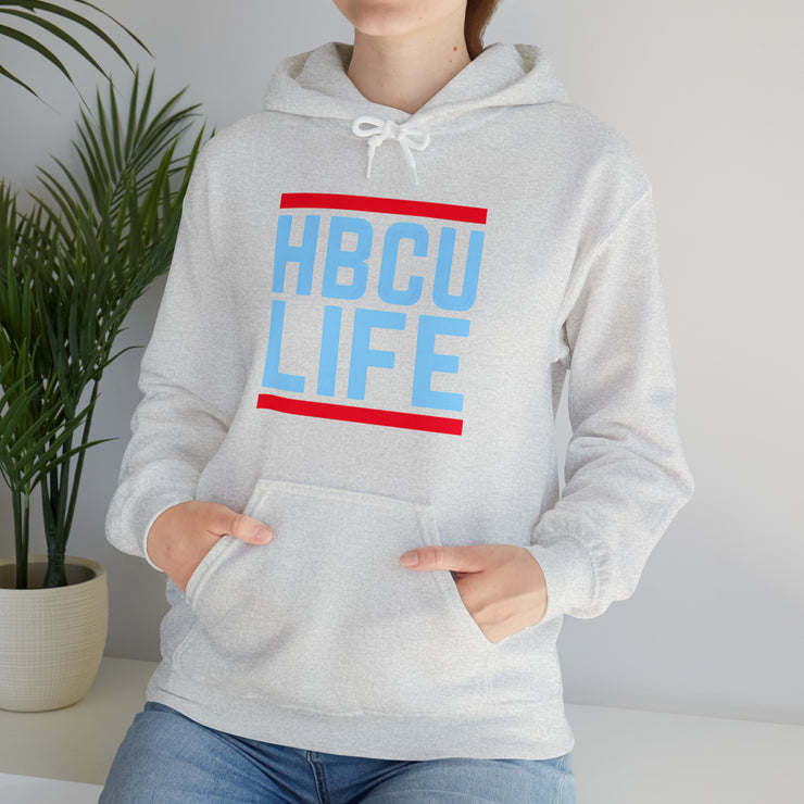 Copy of Classic HBCU LIFE Light Blue & Red School Colors Rep Delaware State University Unisex Hooded Sweatshirt
