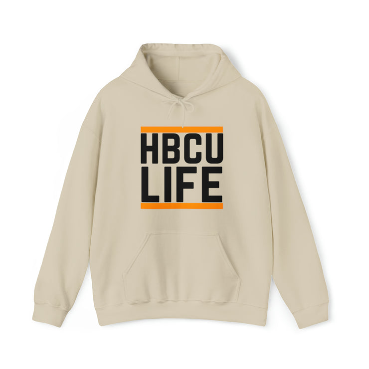 Classic HBCU LIFE Black and Orange School Colors Rep St. Pauls College Unisex Hooded Sweatshirt