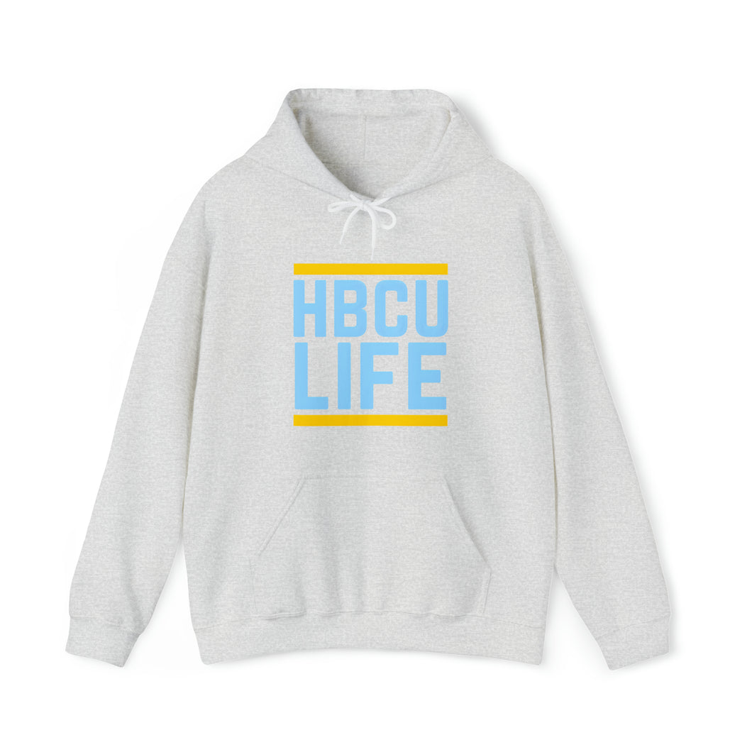 Classic HBCU LIFE Light Blue & Gold School Colors Rep Southern University at Shreveport, Southern University and A&M College, Southern University at New Orleans & Shorter College Unisex Hooded Sweatshirt