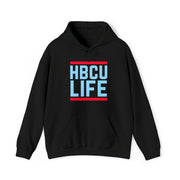 Classic HBCU LIFE Light Blue & Red School Colors Rep Delaware State University & Talladega College Unisex Hooded Sweatshirt