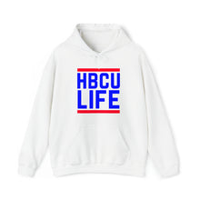 Load image into Gallery viewer, Classic HBCU LIFE Blue &amp; Red School Colors Rep H. Trenholm State Technical College, Tougaloo College &amp; Lane College Unisex Hooded Sweatshirt
