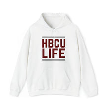 Load image into Gallery viewer, Classic HBCU LIFE Maroon &amp; Grey School Colors Rep North Carolina Central University, Texas Southern University, Virginia Union University, University of Maryland Eastern Shore &amp; Virginia Union University Unisex Hooded Sweatshirt
