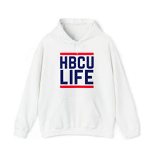 Load image into Gallery viewer, Classic HBCU LIFE Navy Blue &amp; Red School Colors Rep Howard University Unisex Hooded Sweatshirt

