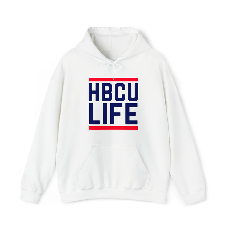 Classic HBCU LIFE Navy Blue & Red School Colors Rep Howard University Unisex Hooded Sweatshirt