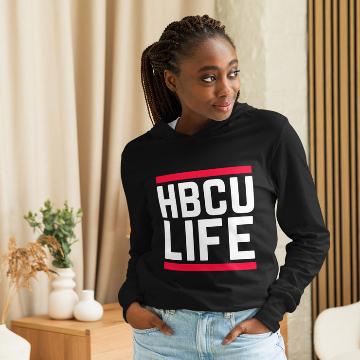 Classic HBCU LIFE Hooded long-sleeve tee